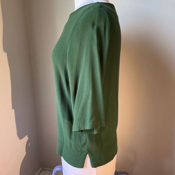 H&M Boatneck 3/4 Length Wide Sleeve, 4. Forest Green. Great TShirt Alternative! - Picture 10 of 13